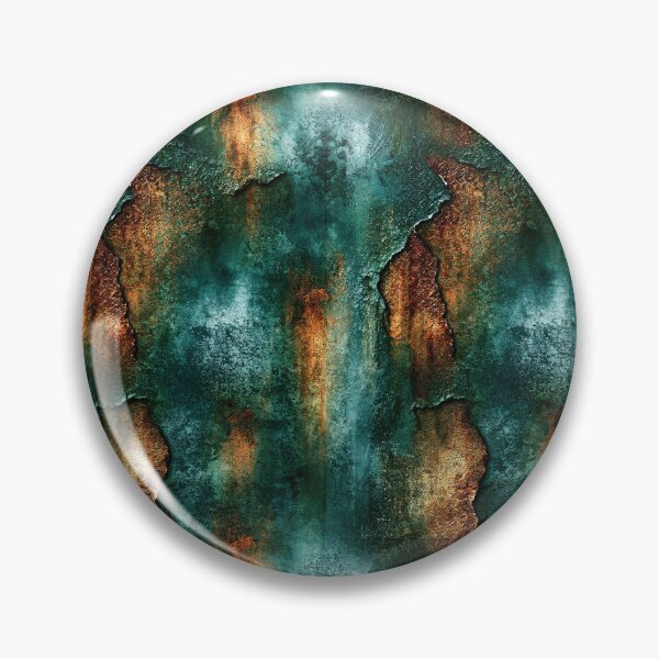 Item preview, Patina Green and Copper Flake Abstract Art designed and sold by Piotrek0001.
