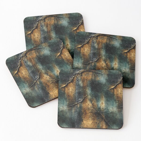 Item preview, Distressed Teal and Dark Iron Grunge Art designed and sold by Piotrek0001.