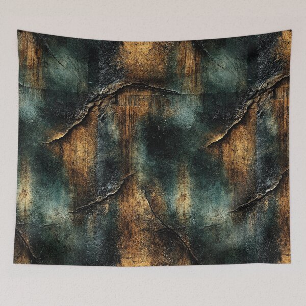 Item preview, Distressed Teal and Dark Iron Grunge Art designed and sold by Piotrek0001.
