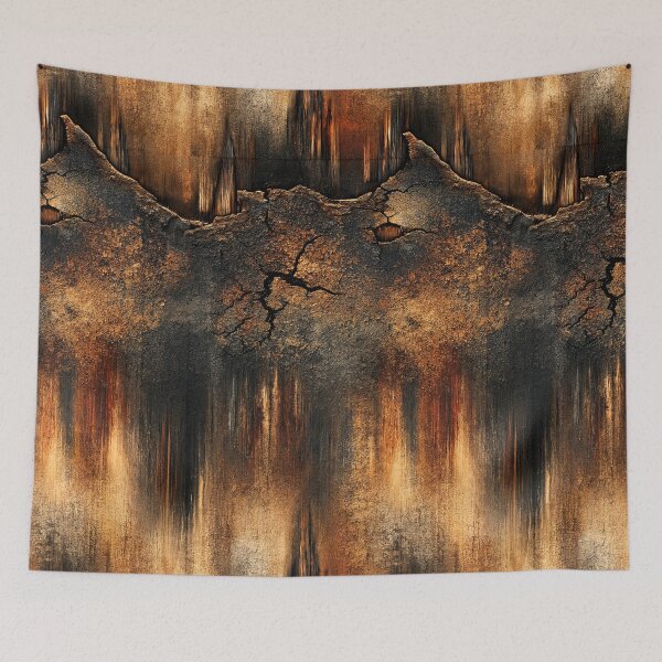 Item preview, Warm Amber Glow on Dark Industrial Steel designed and sold by Piotrek0001.