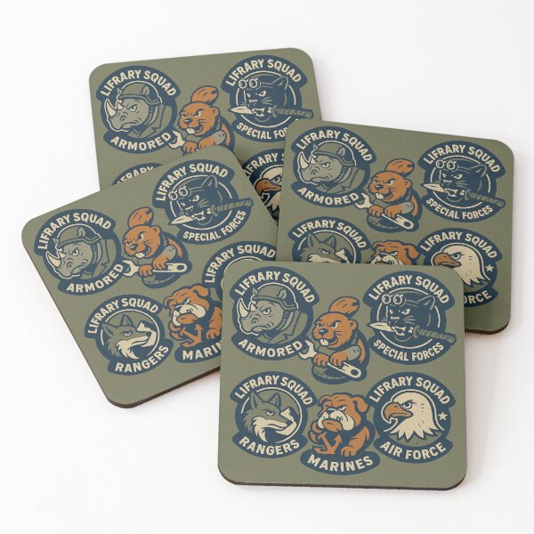 Item preview, Lifrary Squad Military Patches Mascot Collection designed and sold by lifrary365.
