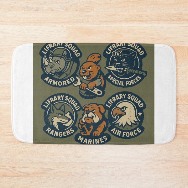 Item preview, Lifrary Squad Military Patches Mascot Collection designed and sold by lifrary365.