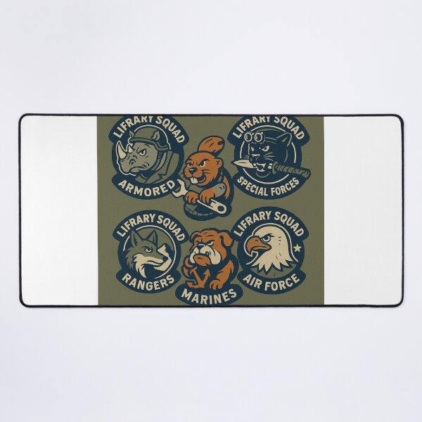 Item preview, Lifrary Squad Military Patches Mascot Collection designed and sold by lifrary365.