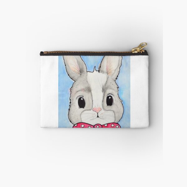 Item preview, Cute Gray Bunny With Polka Dot Bow Tie designed and sold by yandrowood359.