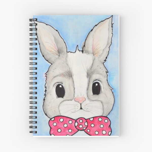 Item preview, Cute Gray Bunny With Polka Dot Bow Tie  designed and sold by yandrowood359.