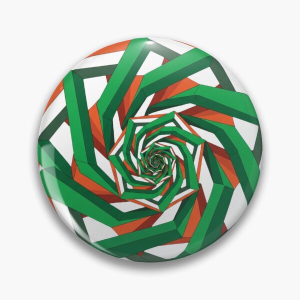 Item preview, 3D Geometric Spiral Vortex Abstract Orange Green Hard Surface Pattern designed and sold by Dzblack.