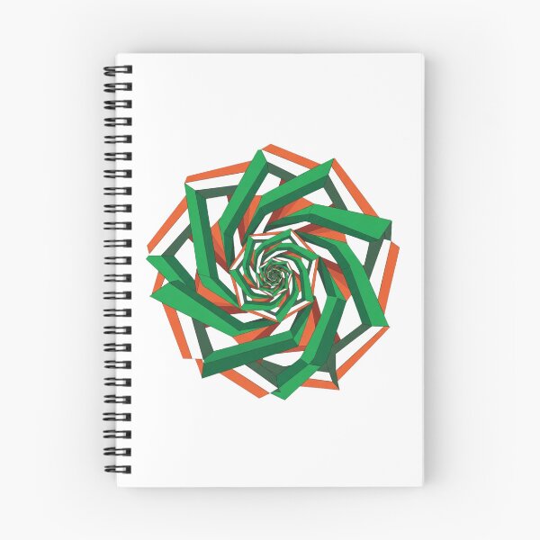 Item preview, 3D Geometric Spiral Vortex Abstract Orange Green Hard Surface Pattern designed and sold by Dzblack.