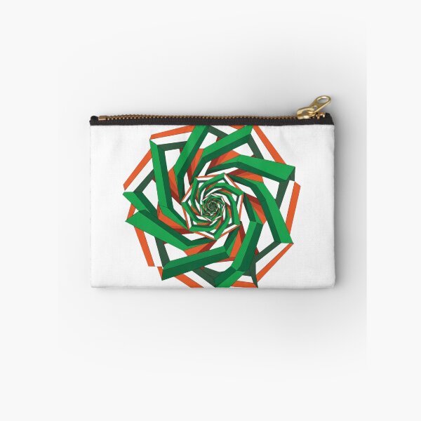 Item preview, 3D Geometric Spiral Vortex Abstract Orange Green Hard Surface Pattern designed and sold by Dzblack.