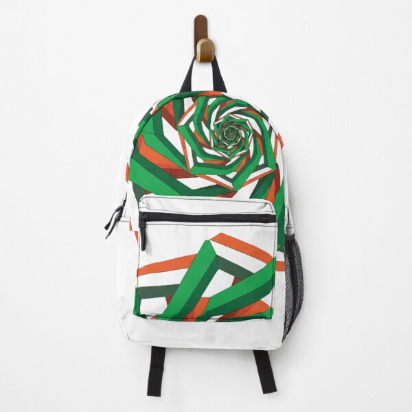 Item preview, 3D Geometric Spiral Vortex Abstract Orange Green Hard Surface Pattern designed and sold by Dzblack.