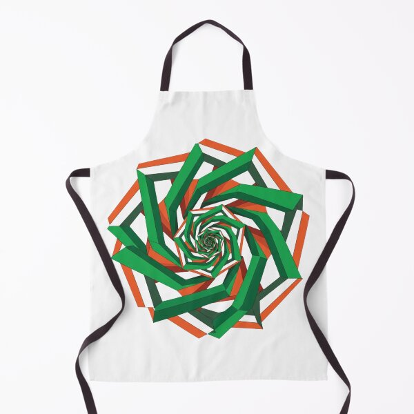 Item preview, 3D Geometric Spiral Vortex Abstract Orange Green Hard Surface Pattern designed and sold by Dzblack.