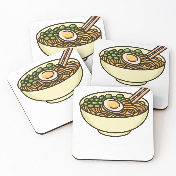 Item preview, Cute Green Onion Ramen Bowl Japanese Food Illustration designed and sold by yandrowood359.