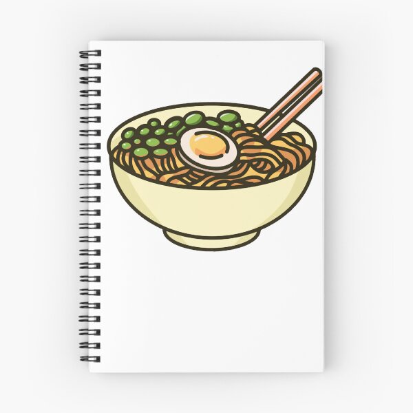 Item preview, Cute Green Onion Ramen Bowl Japanese Food Illustration designed and sold by yandrowood359.