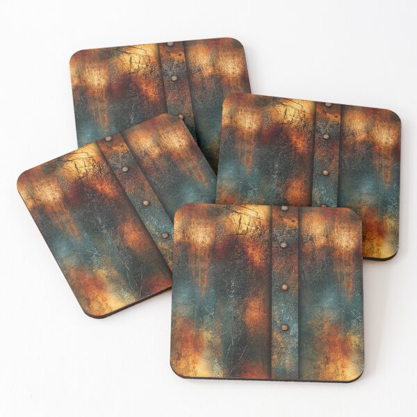 Item preview, Rusty Iron Plate with Vertical Rivets Art designed and sold by Piotrek0001.