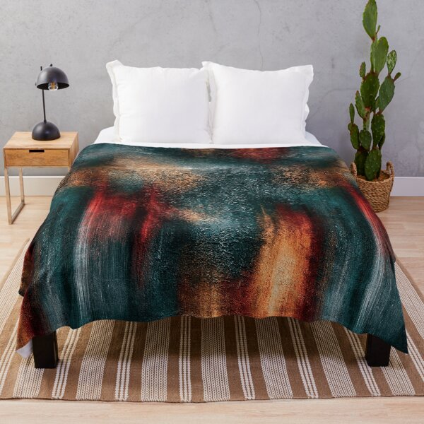 Item preview, Crimson and Teal Industrial Fusion Abstract designed and sold by Piotrek0001.