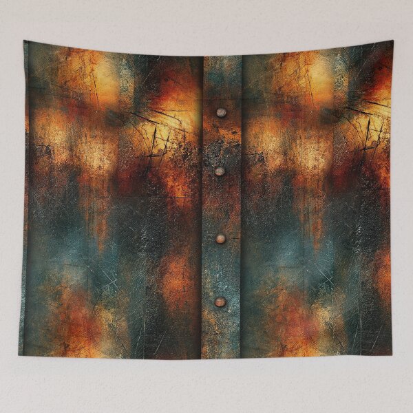 Item preview, Rusty Iron Plate with Vertical Rivets Art designed and sold by Piotrek0001.
