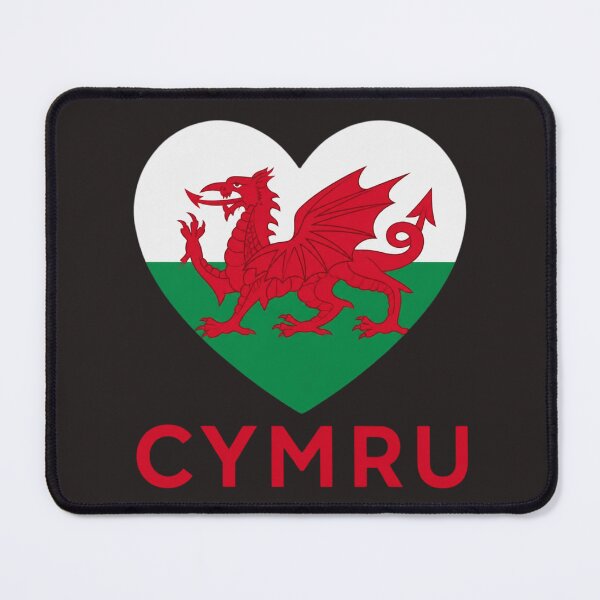 Item preview, Cymru Welsh Dragon Heart Flag designed and sold by Cerys-GS.