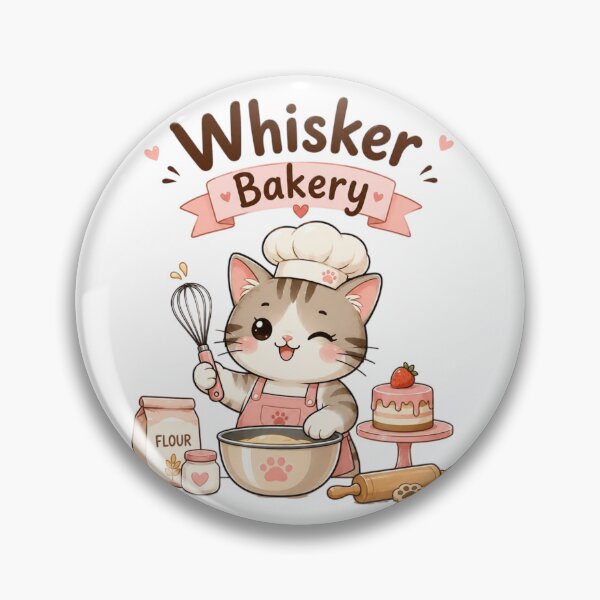 Item preview, Whisker Bakery Cute Cat Baker Kawaii Baking Cartoon Sticker | Adorable Chef Kitty Gift designed and sold by Sanika arts .