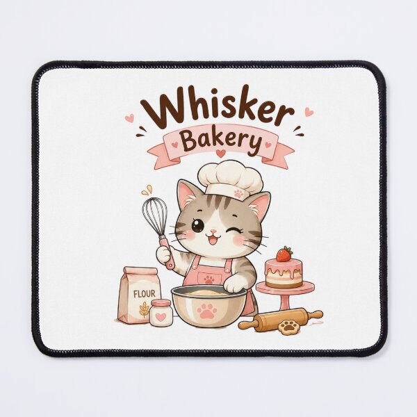 Item preview, Whisker Bakery Cute Cat Baker Kawaii Baking Cartoon Sticker | Adorable Chef Kitty Gift designed and sold by Sanika arts .