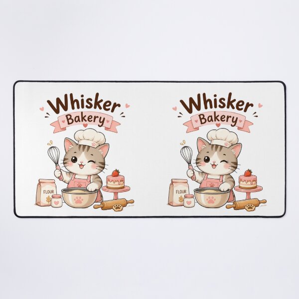 Item preview, Whisker Bakery Cute Cat Baker Kawaii Baking Cartoon Sticker | Adorable Chef Kitty Gift designed and sold by Sanika arts .