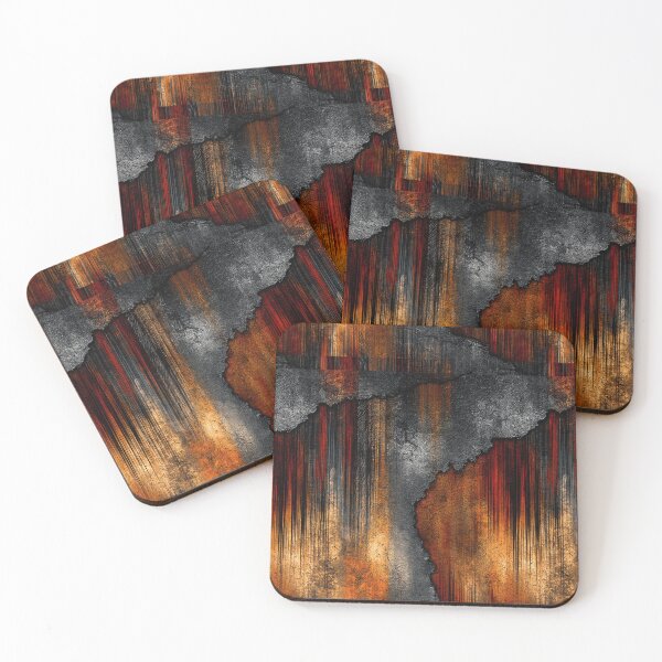 Item preview, Vertical Rust Drips on Charcoal Steel Art designed and sold by Piotrek0001.