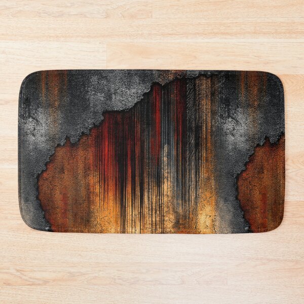 Item preview, Vertical Rust Drips on Charcoal Steel Art designed and sold by Piotrek0001.