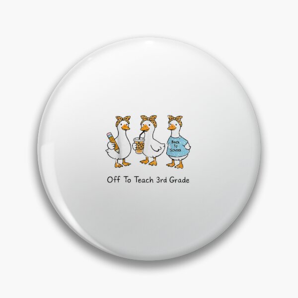 Item preview, Off To Teach 3rd Grade Funny Goose Teacher Back To School Design designed and sold by kiralynstration.