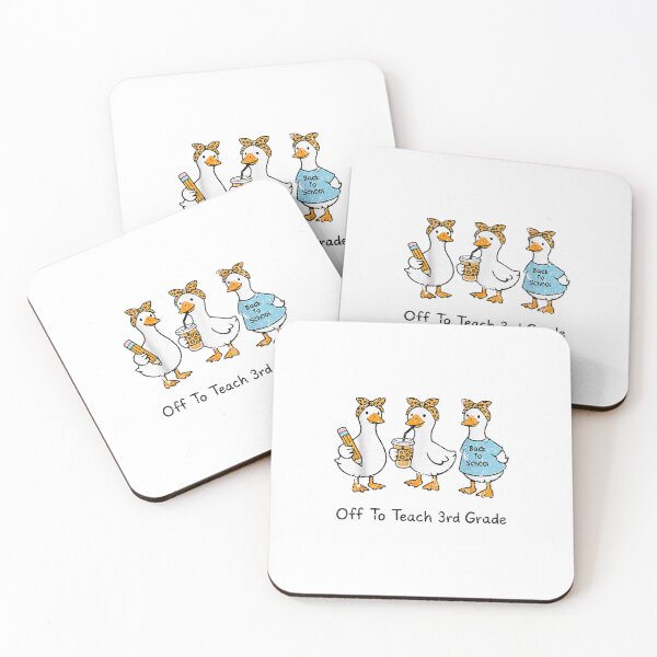 Item preview, Off To Teach 3rd Grade Funny Goose Teacher Back To School Design designed and sold by kiralynstration.
