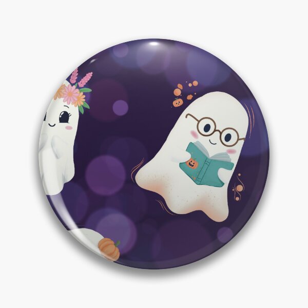 Item preview, Cute Cozy Hobby Ghosts Bokeh Seamless Halloween Pattern designed and sold by StoriesInGrain.