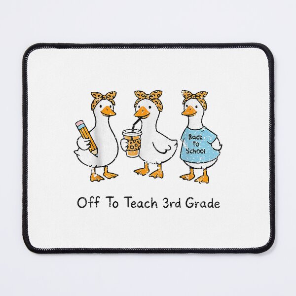 Item preview, Off To Teach 3rd Grade Funny Goose Teacher Back To School Design designed and sold by kiralynstration.