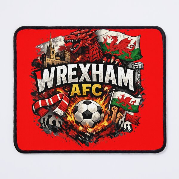 Item preview, Wrexham AFC Vintage Football Fan Art | Welsh Dragon Supporter Design designed and sold by GarnerSupplyCo.