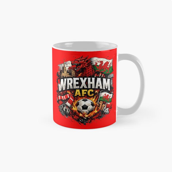 Item preview, Wrexham AFC Vintage Football Fan Art | Welsh Dragon Supporter Design designed and sold by GarnerSupplyCo.