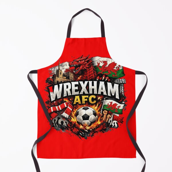 Item preview, Wrexham AFC Vintage Football Fan Art | Welsh Dragon Supporter Design designed and sold by GarnerSupplyCo.