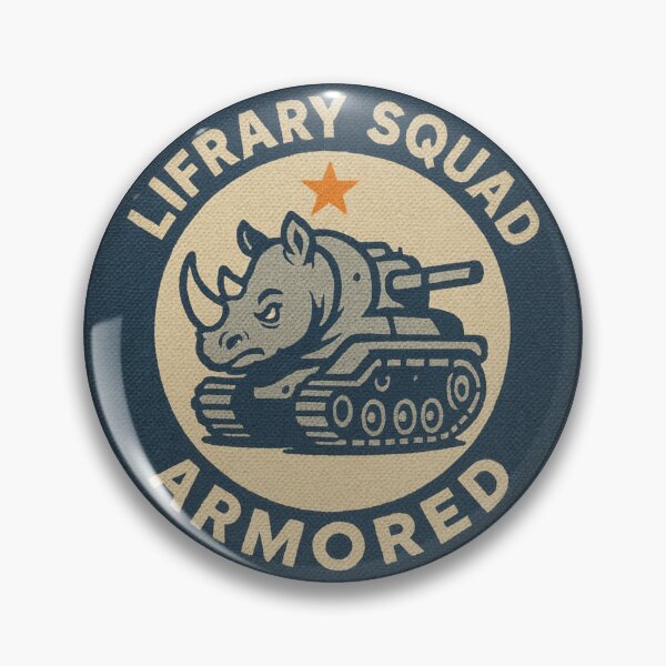 Item preview, Lifrary Squad Armored Rhino Vintage Tank Mascot designed and sold by lifrary365.