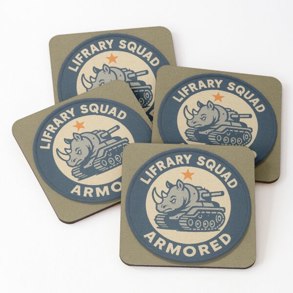 Item preview, Lifrary Squad Armored Rhino Vintage Tank Mascot designed and sold by lifrary365.