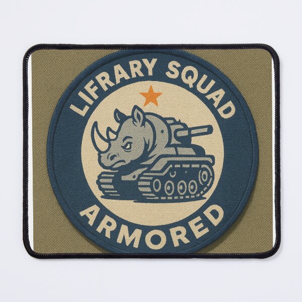 Item preview, Lifrary Squad Armored Rhino Vintage Tank Mascot designed and sold by lifrary365.