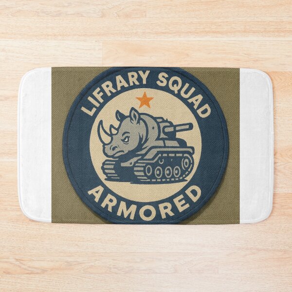 Item preview, Lifrary Squad Armored Rhino Vintage Tank Mascot designed and sold by lifrary365.