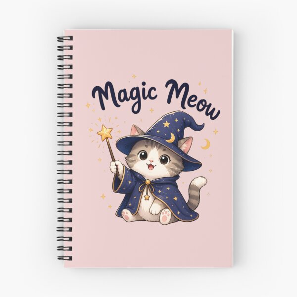 Item preview, Magic Meow Cute Wizard Cat | Kawaii Magical Cat Sticker | Fantasy Kitty Witch Aesthetic designed and sold by Sanika arts .