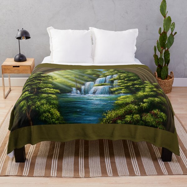 Item preview, Sunlit Stone Arch Waterfall designed and sold by ArtByIness.