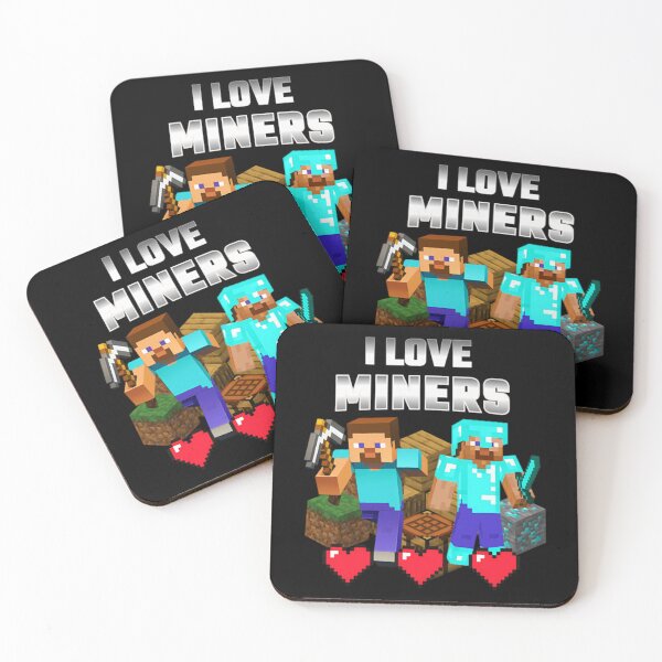 Item preview, I Love Miners Minecraft Clothing For Children And Adults T-Shirt designed and sold by CoupleDrawing-J.
