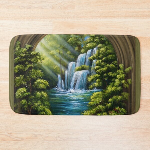 Item preview, Sunlit Stone Arch Waterfall designed and sold by ArtByIness.