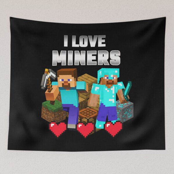 Item preview, I Love Miners Minecraft Clothing For Children And Adults T-Shirt designed and sold by CoupleDrawing-J.