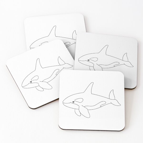 Item preview, Orca Elegant 2 Line Art Gift designed and sold by OneLine Studio.