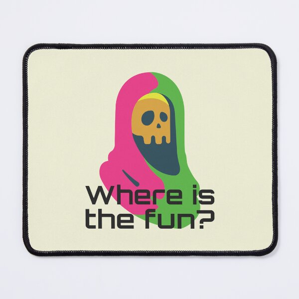 Item preview, Where Is The Fun Retro Grim Reaper Skull designed and sold by ANJ Creative Designs.