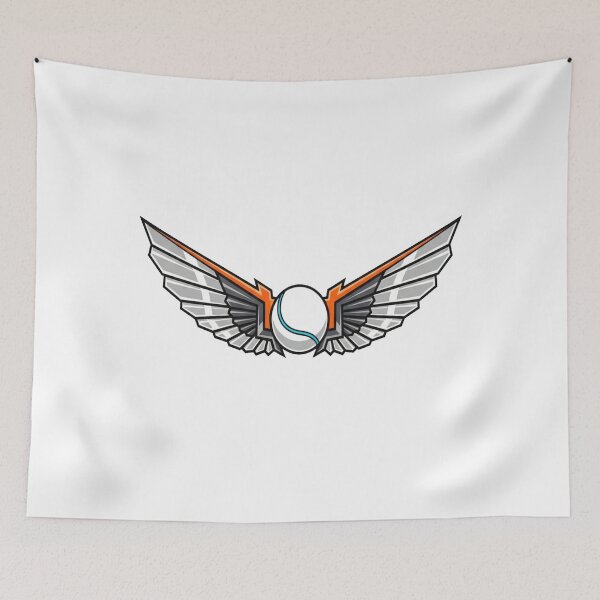 Item preview, Futuristic Cyberpunk Cyberware Wings Emblem Mechanical Crest designed and sold by Dzblack.