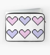 geeky pixel hearts in pastel Laptop Sleeve