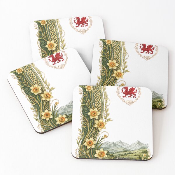 Item preview, Daffodils Celtic Filigree and Welsh Dragon designed and sold by thewandswant.