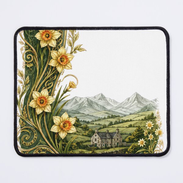 Item preview, Daffodils Celtic Filigree and Welsh Dragon designed and sold by thewandswant.