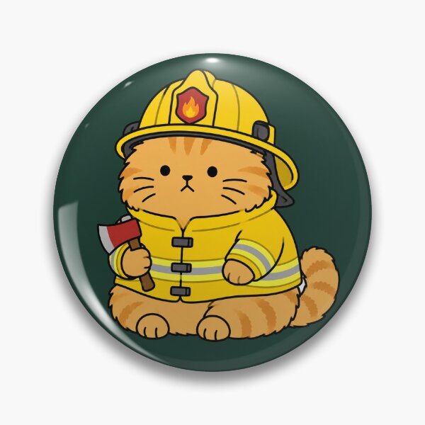 Item preview, Cute Firefighter Cat  designed and sold by MonkiFlipp.