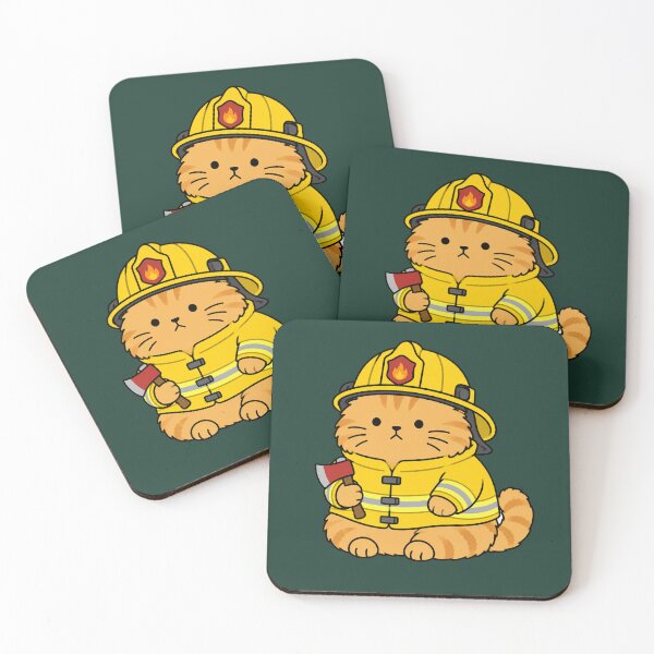 Item preview, Cute Firefighter Cat  designed and sold by MonkiFlipp.