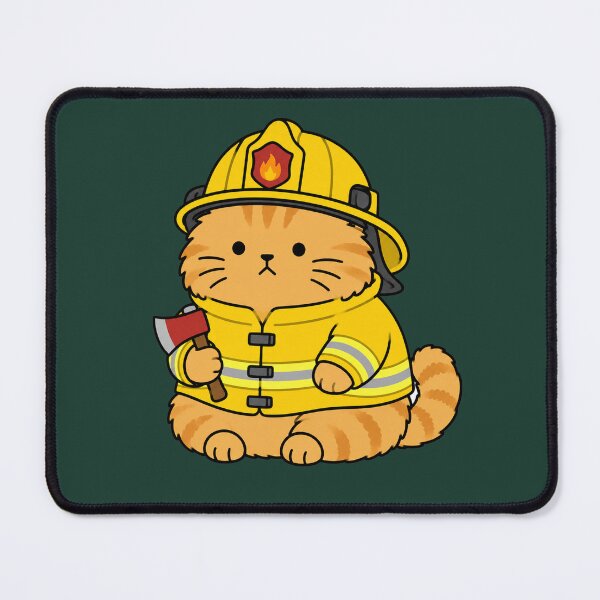 Item preview, Cute Firefighter Cat  designed and sold by MonkiFlipp.
